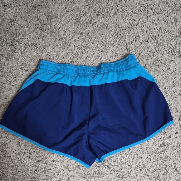 Nike Women's Navy and Light Blue Athletic Shorts - Picture 3 of 9